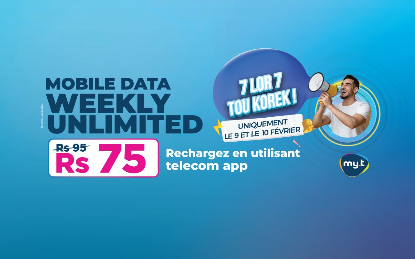 Special promo on 9th & 10th February  Get the Weekly Unlimited Mobile Data Pack (worth Rs 95) for Rs 75 only.